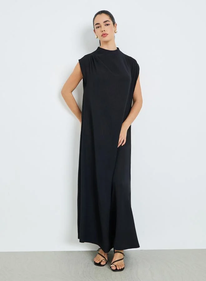 أميرة جلابية بدون أكمام بحافة واسعة للنساء